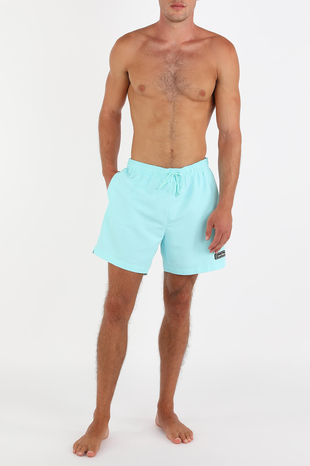 תמונת כל הלוק של Drawstring Pastel Boardshorts in Blue CALVIN KLEIN